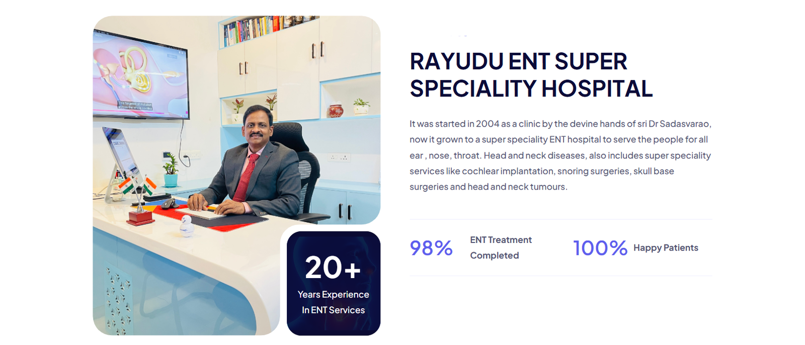 Rayudu ENT website screenshot